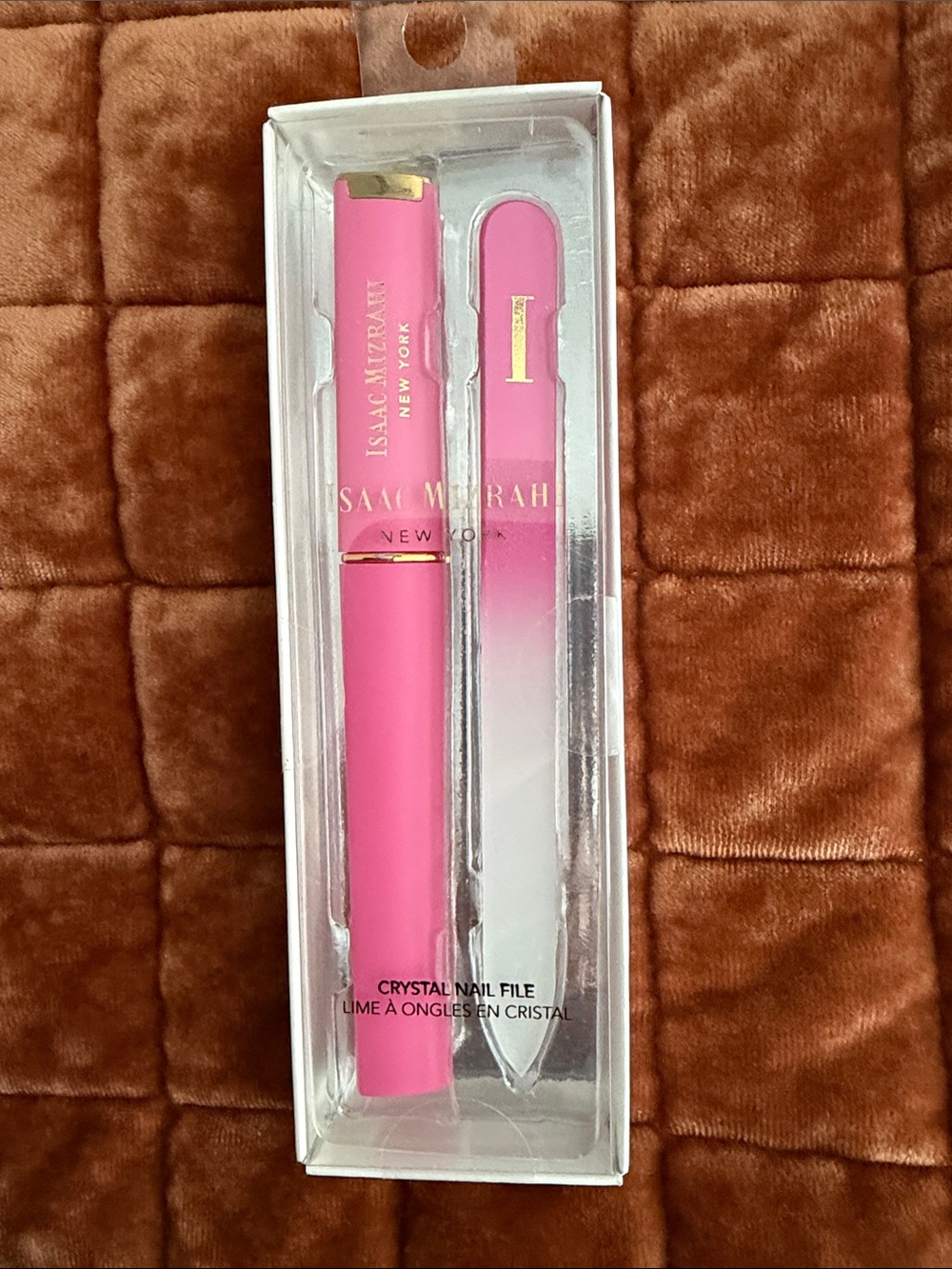 Isaac Mizrahi Crystal Nail File & Travel Case